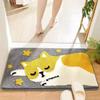 Soft Faux Wool Bath Mat With Cartoon Frog Design Non-Slip Absorbent Floor Rug Bathroom Bedroom