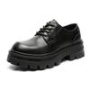 Derby Schuhe Herren Plateau Erhöhung Britische Nische Große Kopfschuhe Herren Pendler Casual Lederschuhe 5052-J