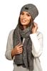 Winter Set Hat with Scarf Color Dark Gray Kamea-Dotto
