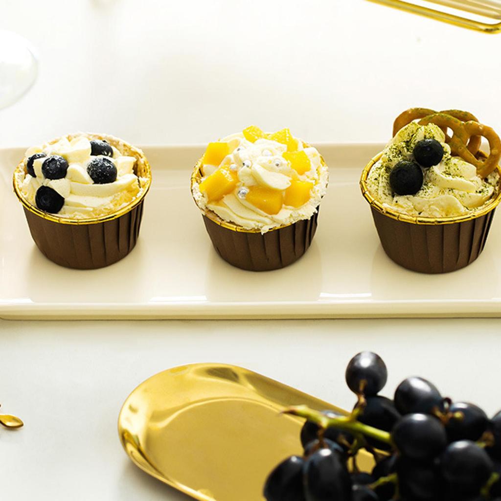 Set of 3 Rectangular Serving Plate Stands for Snacks, Cupcakes, Macarons