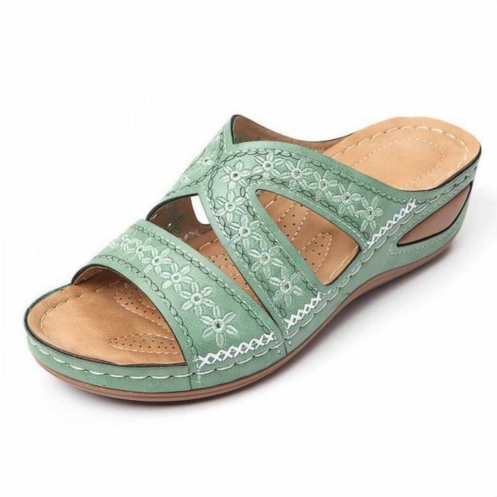 Coole Hausschuhe, Damenschuhe, Flachsohle mit Fischmaul, Lässige und modische übergroße Hausschuhe, Mehrfarbig bestickte coole Hausschuhe, Damen