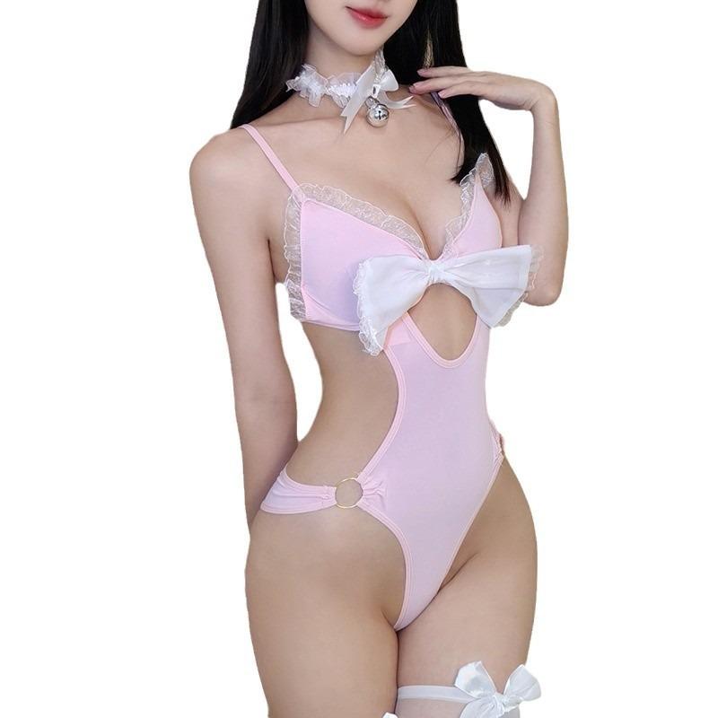 Sexy lingerie sexy one-piece bunny uniform seduction sweet backless suspender female cosplay