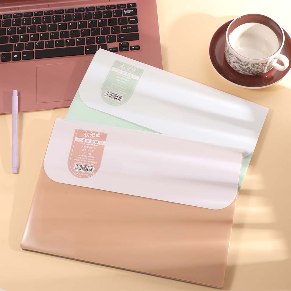 5 Layers Portable Documents Bag Large Capacity Plastic File Organizer Book