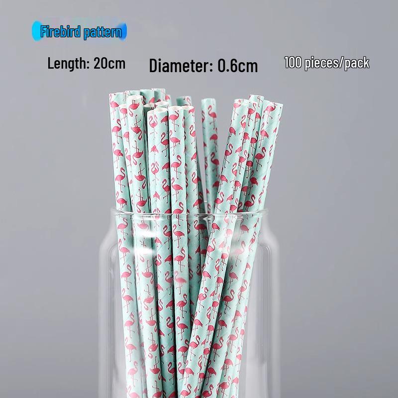 100 Eco-Friendly Colored Paper Straws: Disposable, Creative Party Straws for Juice & Cocktails