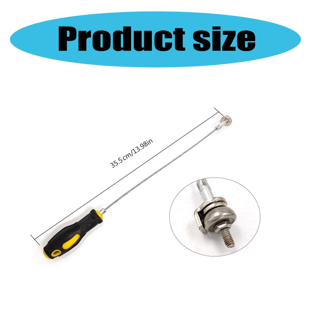 Magnetic Oil Drain Plug Remover Wrench Anti Scald Tool Automotive Maintenance Tool 355mm for Quick & Safe Oil Changes