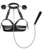 Adjustable Handcuffs and Leg Cuffs PU Collar and Bra Couple Toys BDSM Training Bondage Sex Toys SM Slave Props for Men and Women