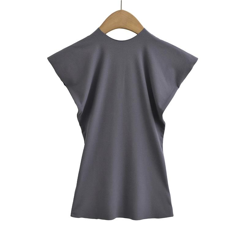 Womens Spring Summer Casual Loose Cotton Striped T Shirt Top with Side Slits Long Sleeve Versatile and Breathable Blouse for Daily Wear