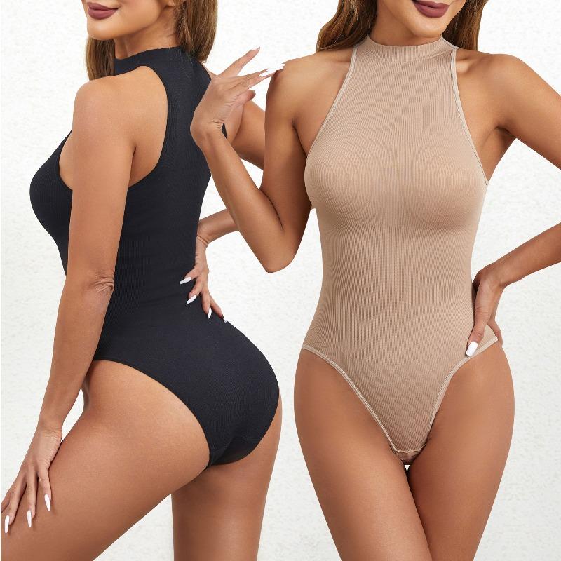 New-style Skin-friendly, Waist-cinching Shapewear: Button-up, Strapless Bodysuit with Tummy-tucking Design