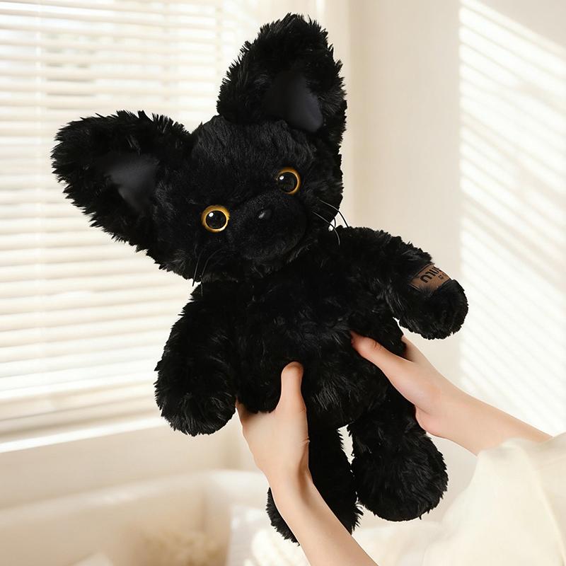 25cm40cm Sitzende Haltung Schwarze Katzen Weiche Plüschtiere Gelbe Augen Katzen Kuscheltiere Plüschtiere Begleiterpuppen Für Kinder Geschenke