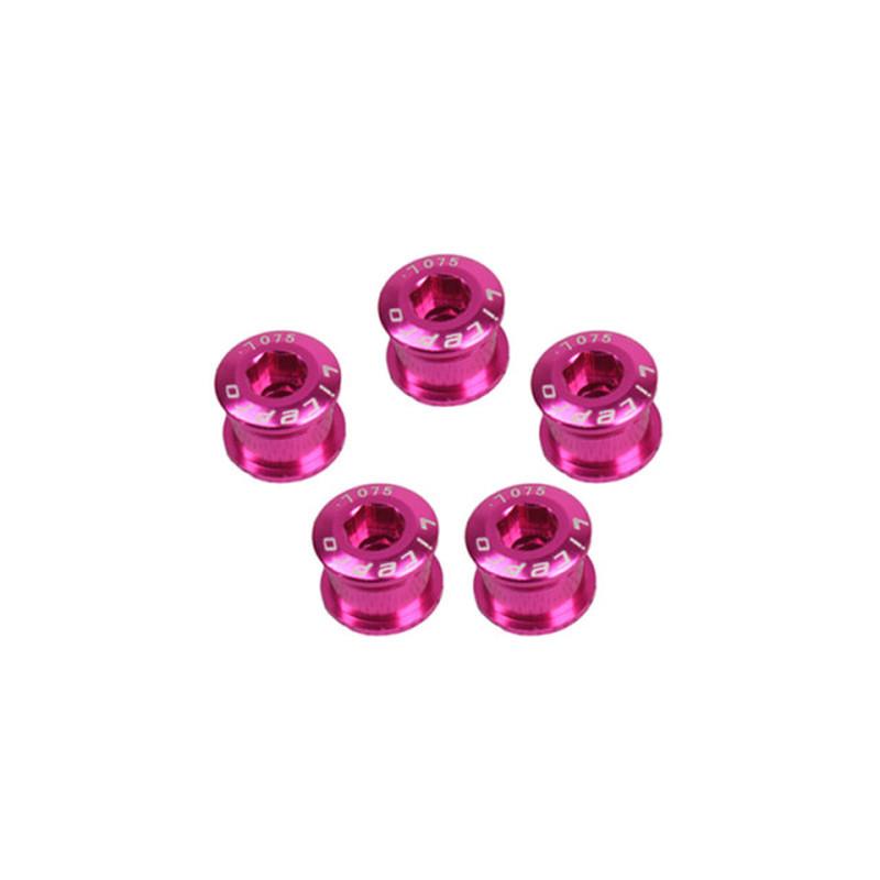 5 Pcs MTB Bicycle Chainwheel Screws Cycling Chainring Wheel Bolt Alloy 7075 Single/double Road Bike Disc Screws for Crankset Parts