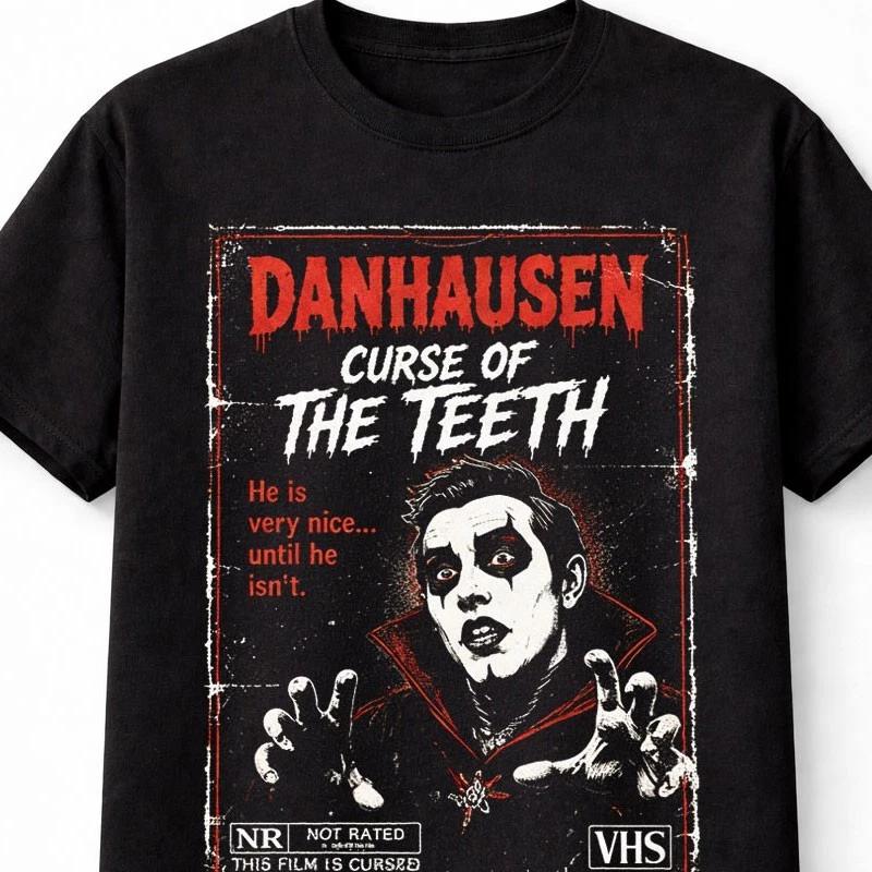 Danhausen Curse Of The Teeth Horror VHS Wrestling Graphic Unisex TShirt S