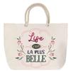 Beach Bag - PLANETEE - Lise the Most Beautiful - Rope Handle - Large Size - Multicolored Cotton