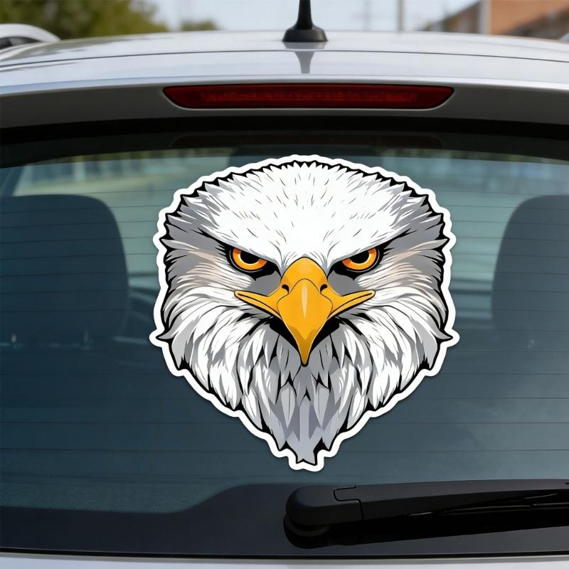 Strong Reflective Patriotic Bird & Flag Sticker Eye Catching Vehicle Sticker for Auto Laptop Coolers Bottle Gift
