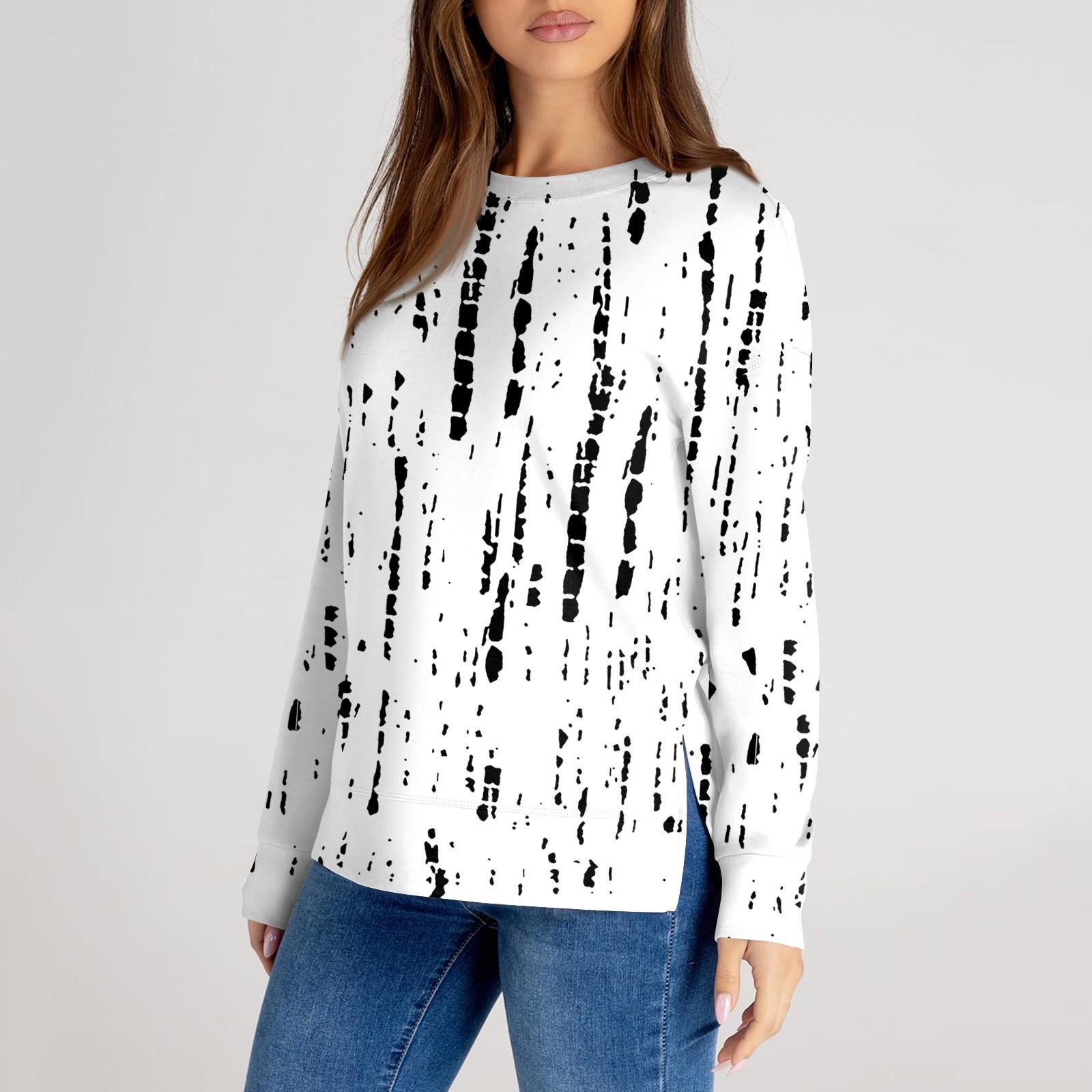 

Женский повседневный модный однотонный свитер с круглым вырезом и длинными рукавами XL белый