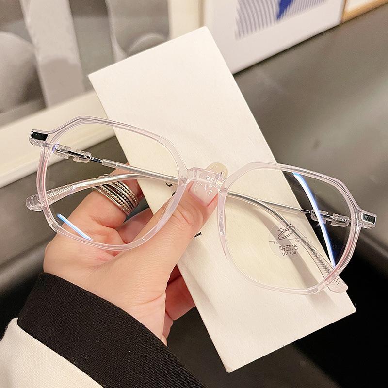 Fashion Big Square Frame Anti Blue Light Reading Glasses Women Men TR90 Metal Ultralight Gaming Computer Eyewear