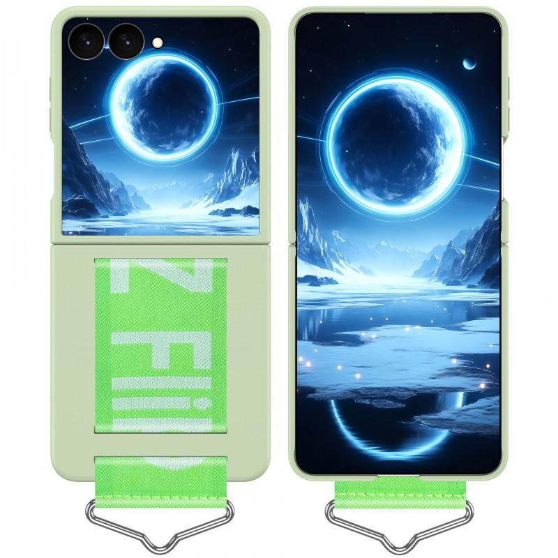 Z Flip 8/7/6/5/4/3 Case Slim Foldable Phone Cover With Wrist Strap Shockproof PC Shell