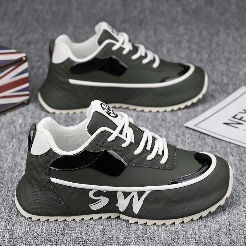 Fashion Men Sports Shoes 2025 Spring Casual Thick-soled Height-increasing Shoes Fashion Anti-slip Outdoor Student Running Shoes Sneakers