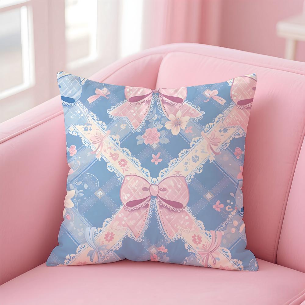 Colorful checkered pattern Cushion Cover Pillow Case Soft Skin Friendly Fabric Comfort Concealed Zipper