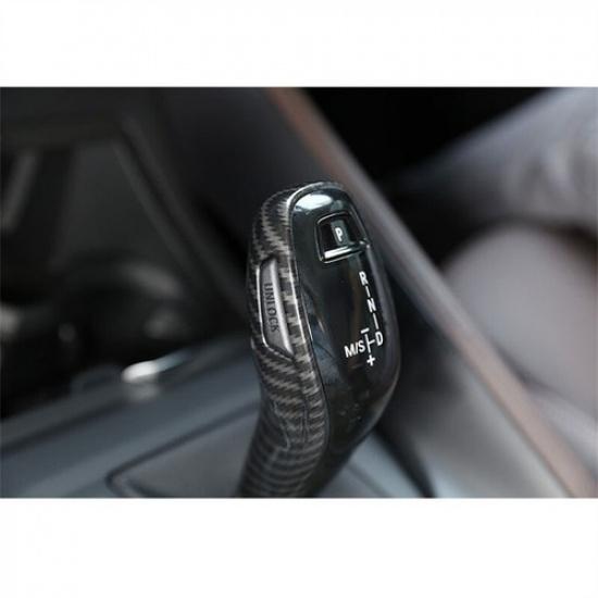 For BMW X1 X2 F48 F47 ABS Carbon Fiber Style Gear Shift Knob Cover Case LHD