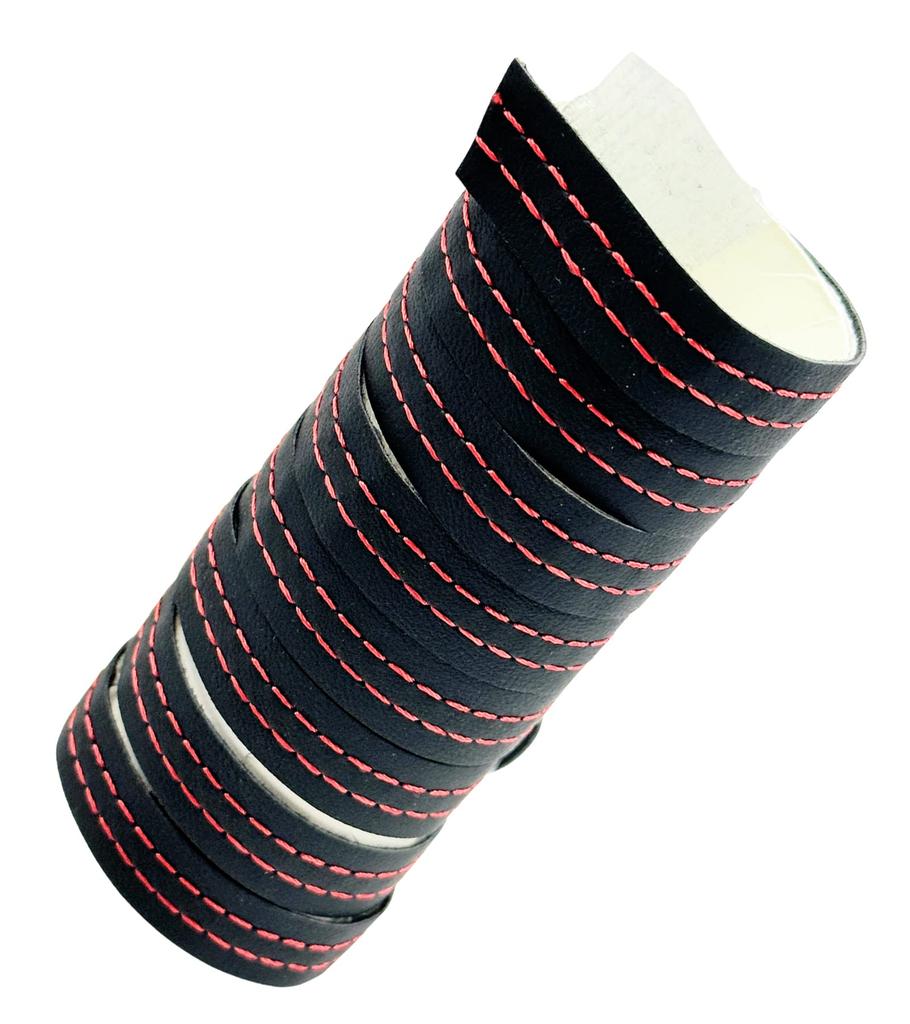 HTharros Car Interior Custom Double Stitch Tape Universal Leather Dress Up Parts Sheet Decal Sticker Paste 2m Red