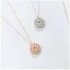 C211 Heart-to-Heart Four-Leaf Clover Necklace: Fashionable, Foldable Clavicle Chain With Heart-Shaped Pendant for Women.