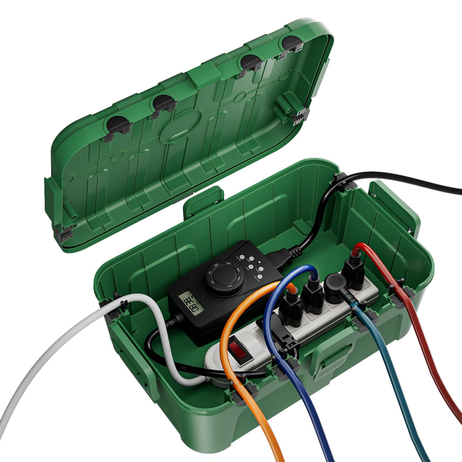 

Outdoor Electrical Box IP54 Waterproof Extension Cord Cover Protective Box for Outlet/Plug/Timer/Power Strip C