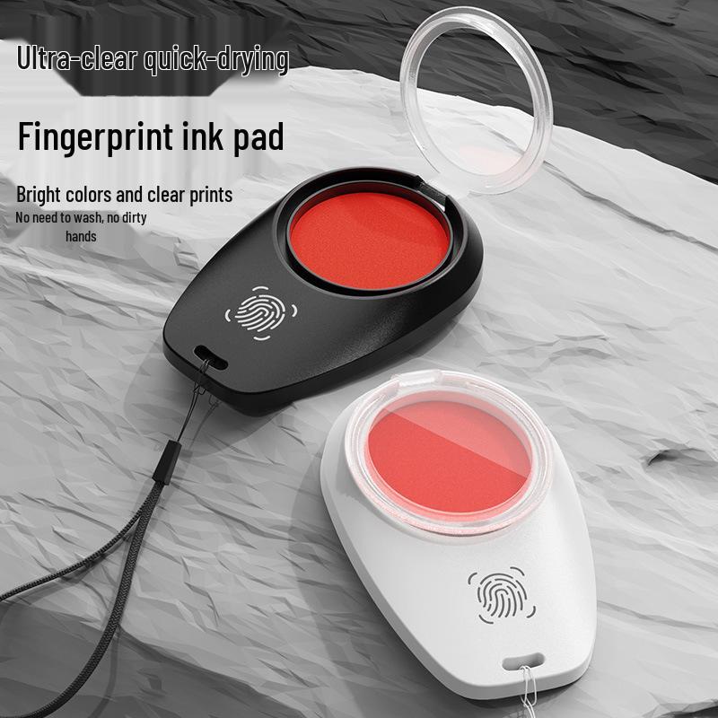 Portable Light-Sensitive Quick-Drying Fingerprint and Stamp Pad for Finger Painting and Financial Use