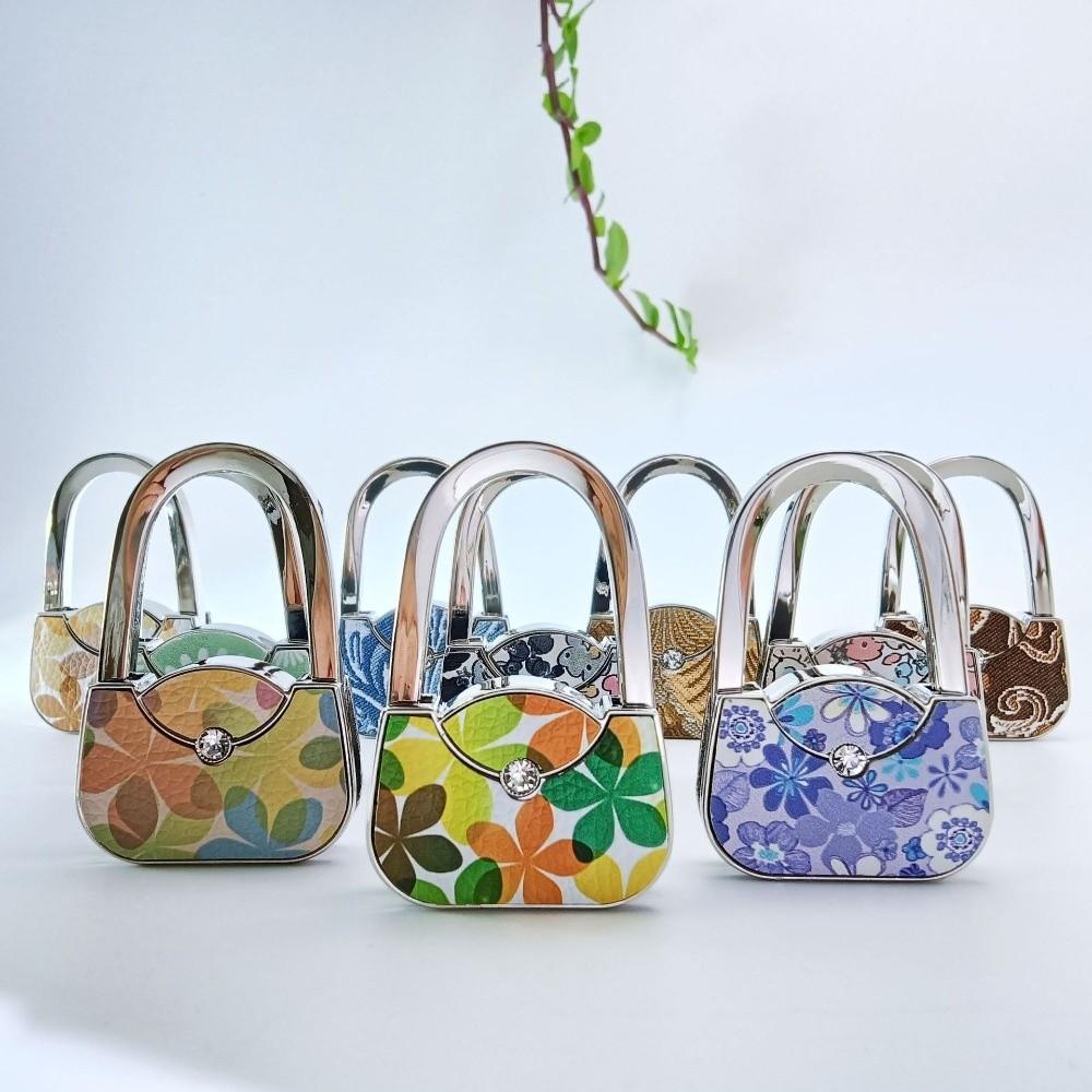 Foldable Handbag Hook Cute Shape Lovely Design Purse Hanger Holder Portable Alloy Material Folding Bag Hook Home Decoration
