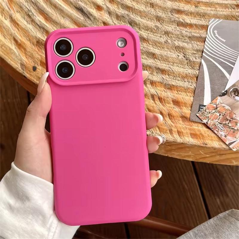 Hochwertige Flüssigsilikon-Schutzhülle für iPhone 17 Air 16 15 14 13 12 11 Pro Max Plus 16E 17 Pro Max Kameraschutz Matt Weiche Abdeckung