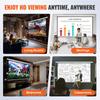 Motorized Projector Screen, 100 inch 16:9 4K 1080 HD Electric Projector Screen, Automatic Projection Screen with Remote Control, Wall Mount Movie