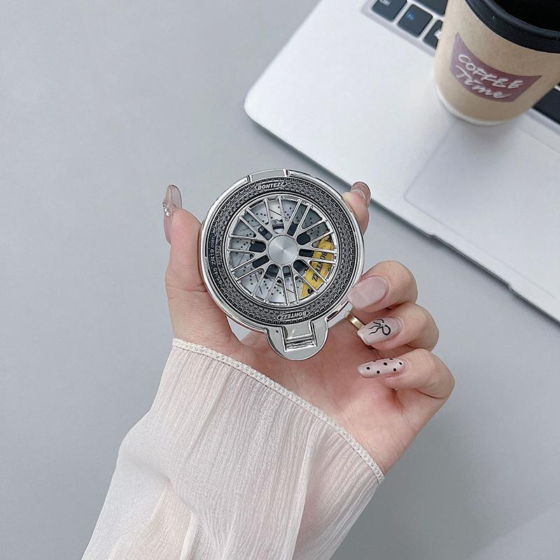 Korean Cute Electroplating Gyroscope Mobile Phone Grip Finger Ring Bracket Stand Holder For All Phone Iphone Huawei Xiaomi Case