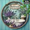 Vintage Rustic Metal Round Wall Sign Retro Plaque for Bathroom Office Cafe Decor