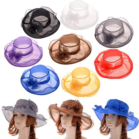 Women's Fashion Large Wide Brim Sun Screen Hat Summer Flat Flower Beach Cap