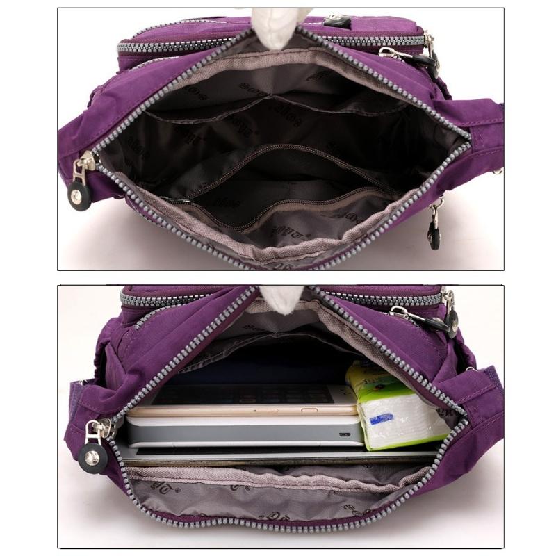 Nylon Multi-pocket Crossbody Bag for Women
