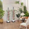 Garden Trellis Metal Plant Climbing Support Heavy-Duty Flower Climbing Frame Tower for Potted Greenhouse Cucumber Flower