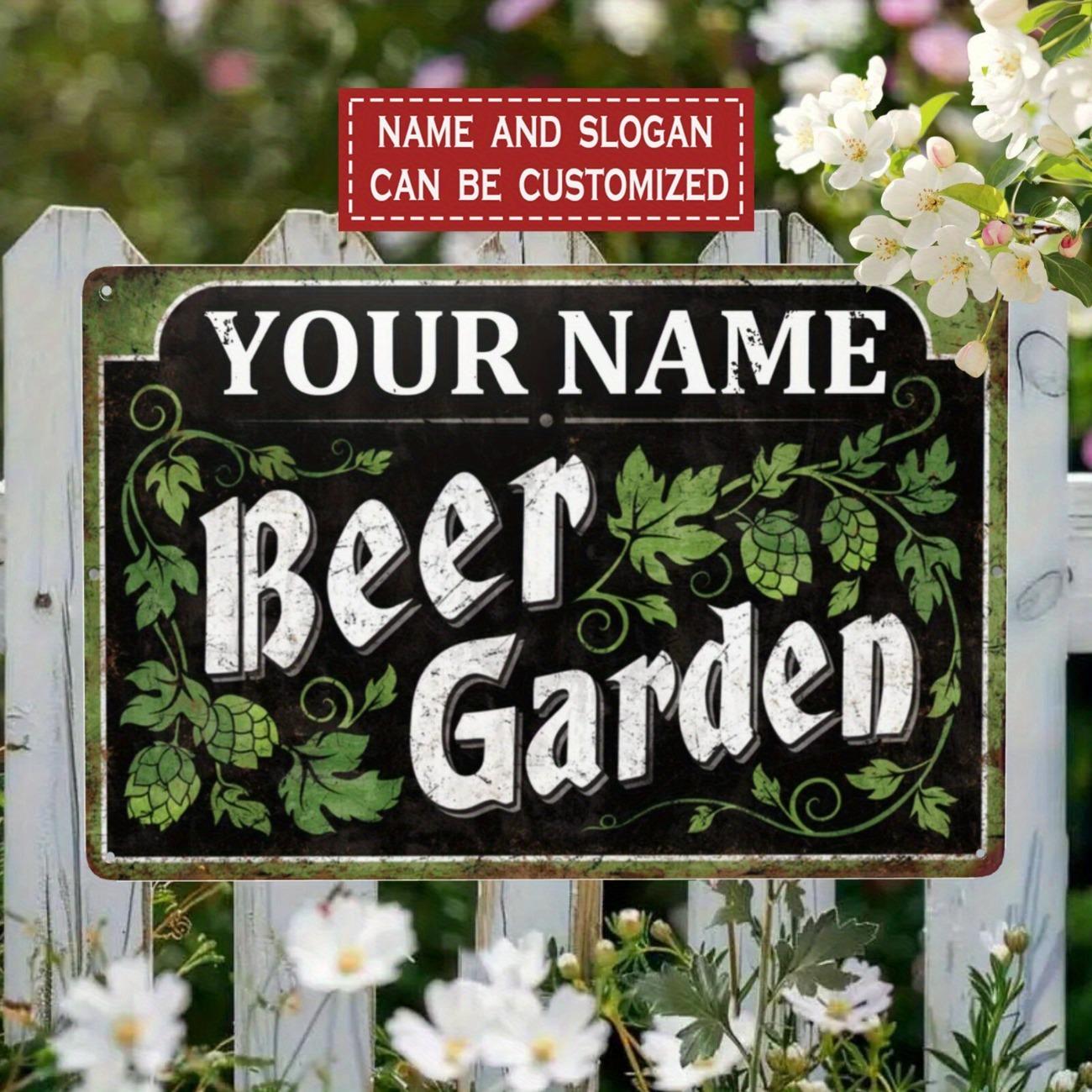 

Personalized Custom Metal Sign Beer Garden Pub Decor Outdoor Bar Wall Art белый
