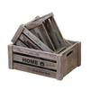 Vintage Weathered Wooden Slat Display Box for Decorative Props and Weddings