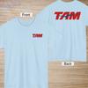 TAM Airlines Vintage Logo Shirt Black/Navy/Gre<wbr/>y/White/Red/Bl<wbr/>ue T-Shirt S-5XL Unisex T-Shirt