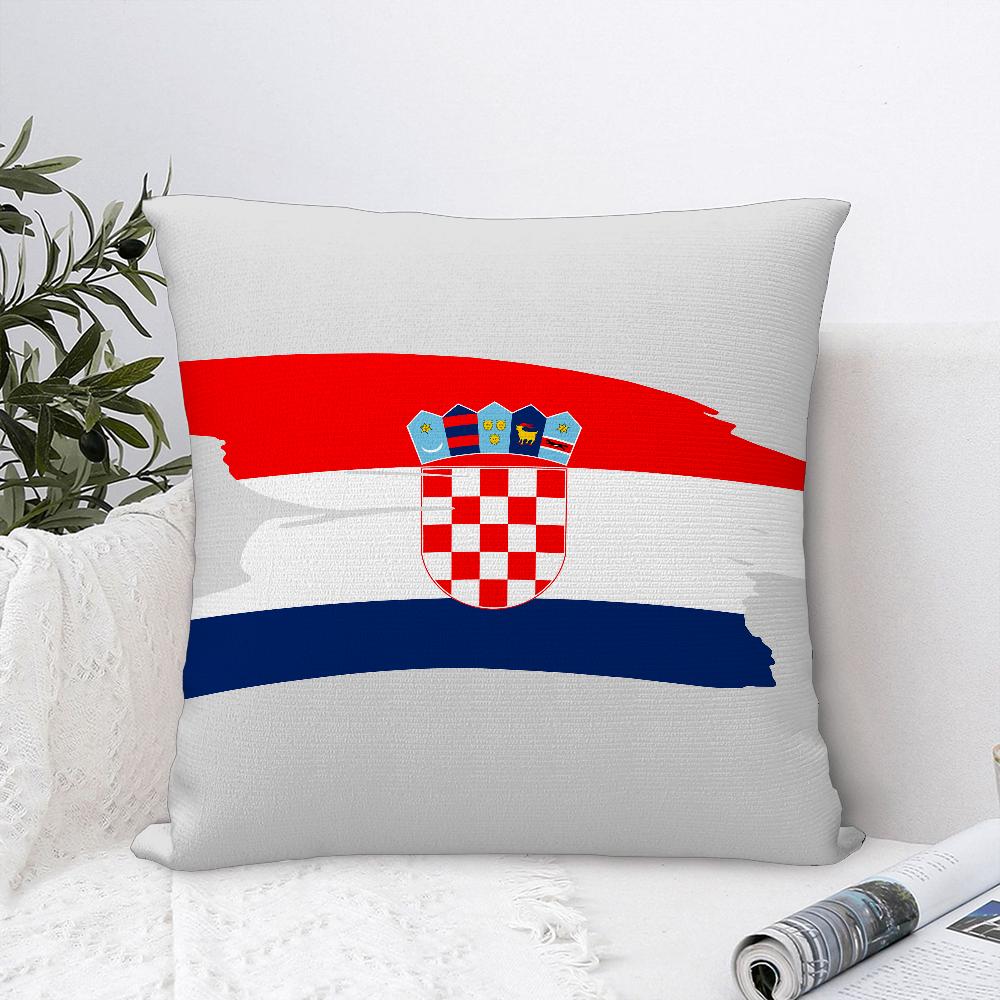 Republic of Croatia Pillow Case Sofa Decorative Home Double-sided Print Plush Square Throw Pillow Covers Cushion Decor Cover