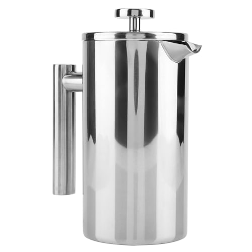 Vbestlife French Press Double-Walled Stainless Steel Coffee Maker, Coffee/Tea Maker Pot for Home, Office, or Coffee House (800ML)