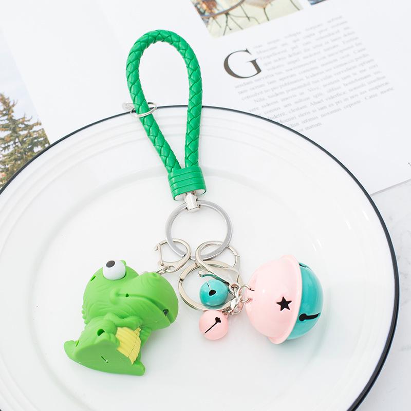 Dinosaur LED Light-Up & Sound Keychain Pendant - Cute Luggage Accessory & Creative Gift
