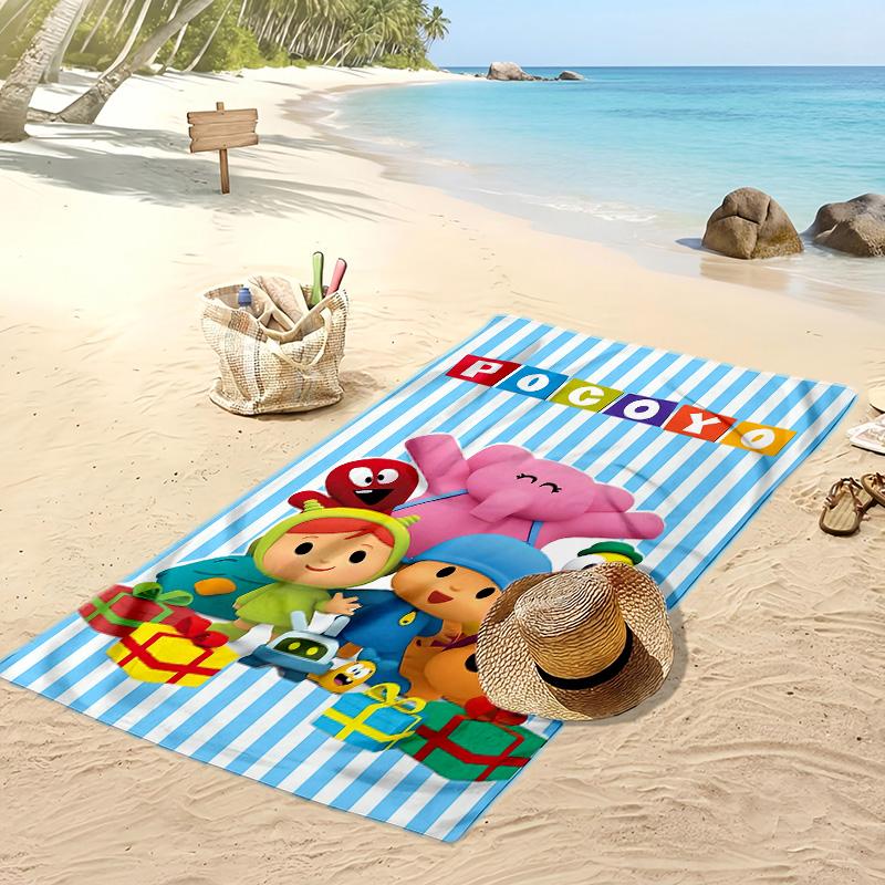 Pocoyó cartoon Beach Towel, Soft Absorbent Quick‑Dry Towel for Beach Pool Swimming Travel Home