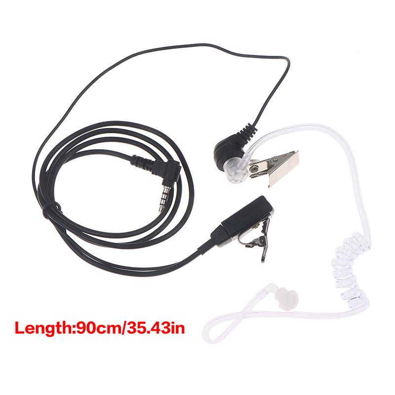 Auricolare 3,5 mm 1 Pin Radio Copertura Aerea Tubo Acustico Auricolari Cuffie Con Microfono PTT