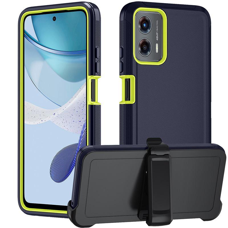 MOTO G Power 5G (2024) Three-in-One Phone Case with Back Clip & Full Edge Protection