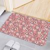 2D Flat Printing Pastel Floral Print Versatile Flannel Area Mat Non-Slip Carpet For Entryway, Hallway, Bedroom Multi-Size Options