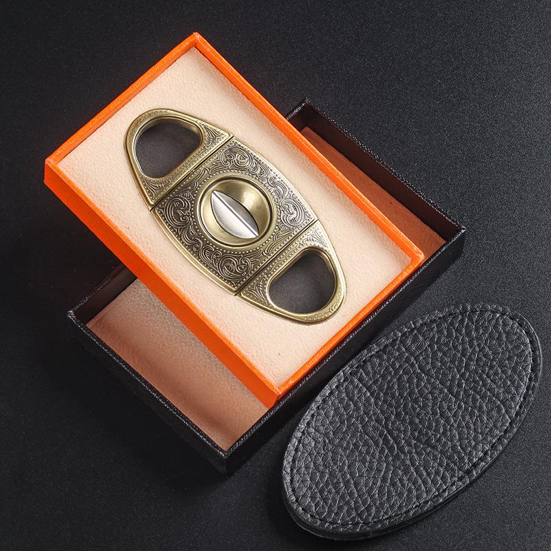 Light Luxury V-Cut Cigar Cutter: Sharp, Portable Cigar Knife, Ideal Men's Smoking Accessory
