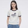 Karra Horse Color Block Round Neck Half Sleeve Knit A6m0247