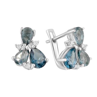 London Blue Topaz Silver Earrings 2.293ct (2109945)