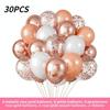 30Pcs 12 Inch Confetti Balloons Metallic Finish Balloons Set Latex Balloons  Wedding Decoration