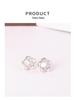 Sterling Silver Plum Blossom Diamond Stud Earrings for Women - Ancient Style, Simple, Versatile, Comfortable for Sleep